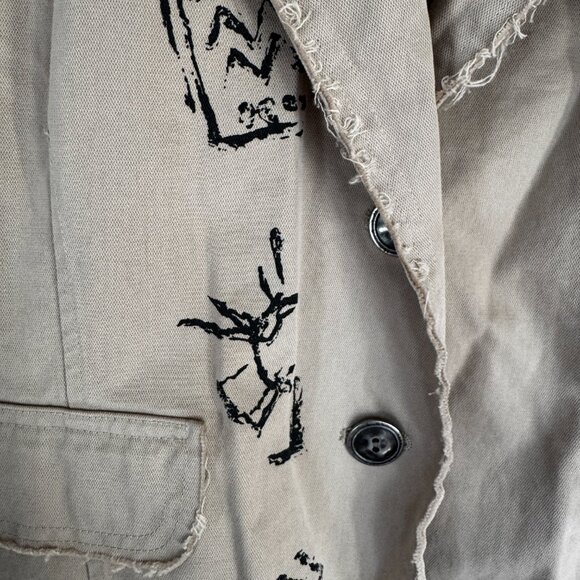 Chico's Women's Size 3/XL Khaki Jacket EUC Artistic Details, Buttons, Pockets - Picture 2 of 13